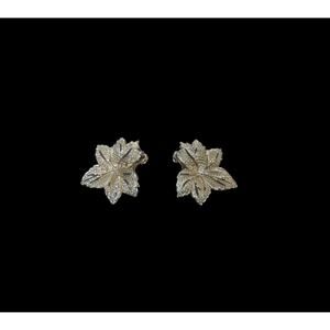 Vintage Leaf Goldtone Earrings Clip On